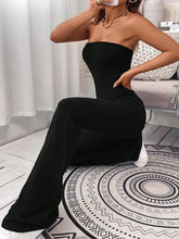 Corseted Slim Fit Flared Jumpsuit
