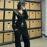 Leopard Print Long Sleeve Jacket