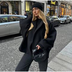 Woolen Double-Breasted Coat