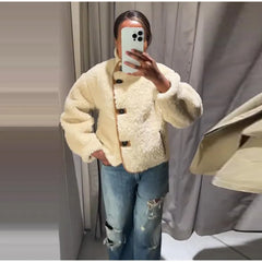 Faux Leather Warm Coat