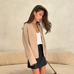 Vintage Pleated Knit Cardigan