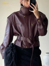 Burgundy Leather Bomber Jacket