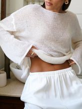 Sheer Bell Sleeve Knit Top