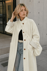 Relaxed Midi Blend Panel Design Overcoat