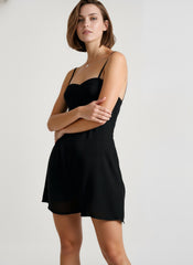 Off Shoulder Flowy Chiffon Cami Mini Dress