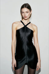 Chic Tassel Halter Backless Cocktail Dress