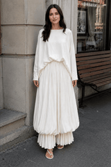 Structured Puff Ankle Chic Casual Pants