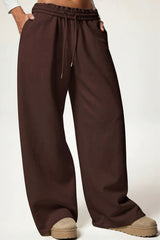 Drawstring Wide-Leg Sweatpants