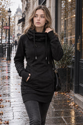 Hooded Drawstring Slim Fit Sweatshirt