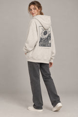 Vintage Graphic Loose Pullover Hoodie