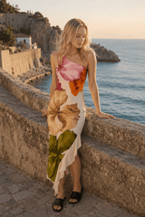 Asymmetrical Neck Relaxed Vacation Dress