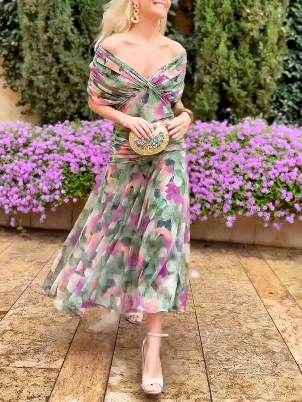 Mesh Floral Dress