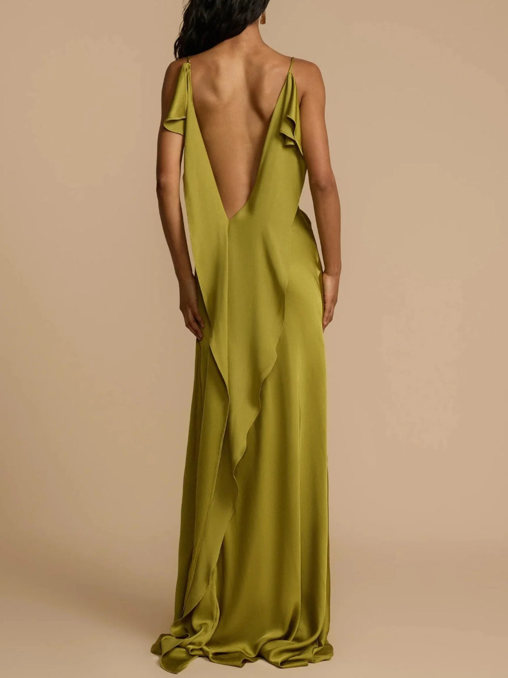 Cami Slit Casual Loose Satin Dress