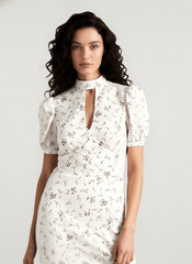Elegant Floral Deep V Bodycon Maxi Dress