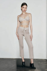 Cutout Bikini Top Tie Pants Vacation Set
