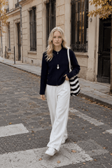 Casual Solid Color Zip-Up Loose Fit Knit Sweater