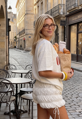 Cotton Fashion Trendy Loose Creative Print T-shirt