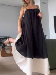 Sleeveless Strap Maxi Dress