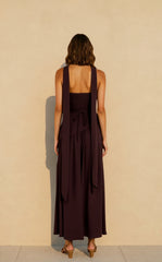 Color Block Flowy Tie Bustier Formal Dress