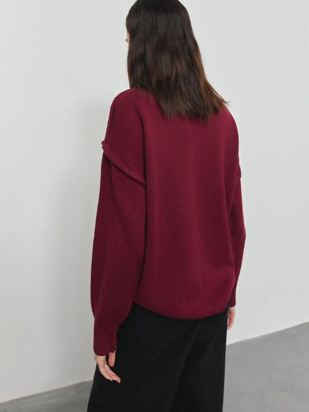 Bornladies Solid Turtleneck Sweater