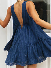 V-Neck Asymmetric A-Line Dress