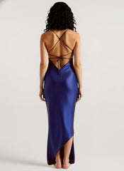 Back Tie Spaghetti Strap Formal Dress
