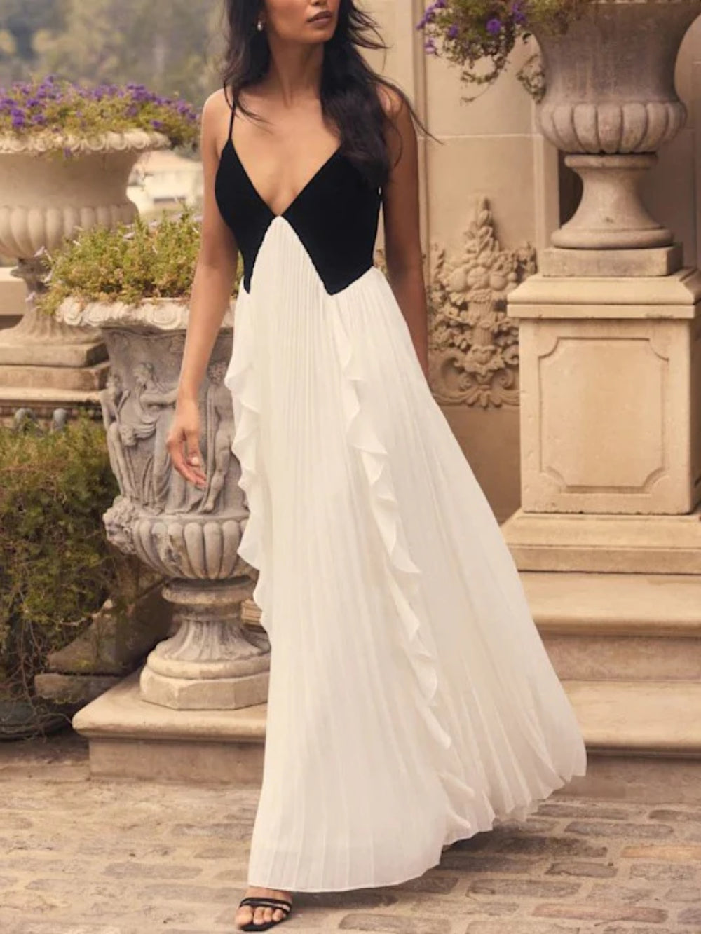 Chiffon V-Neck Cami Dress