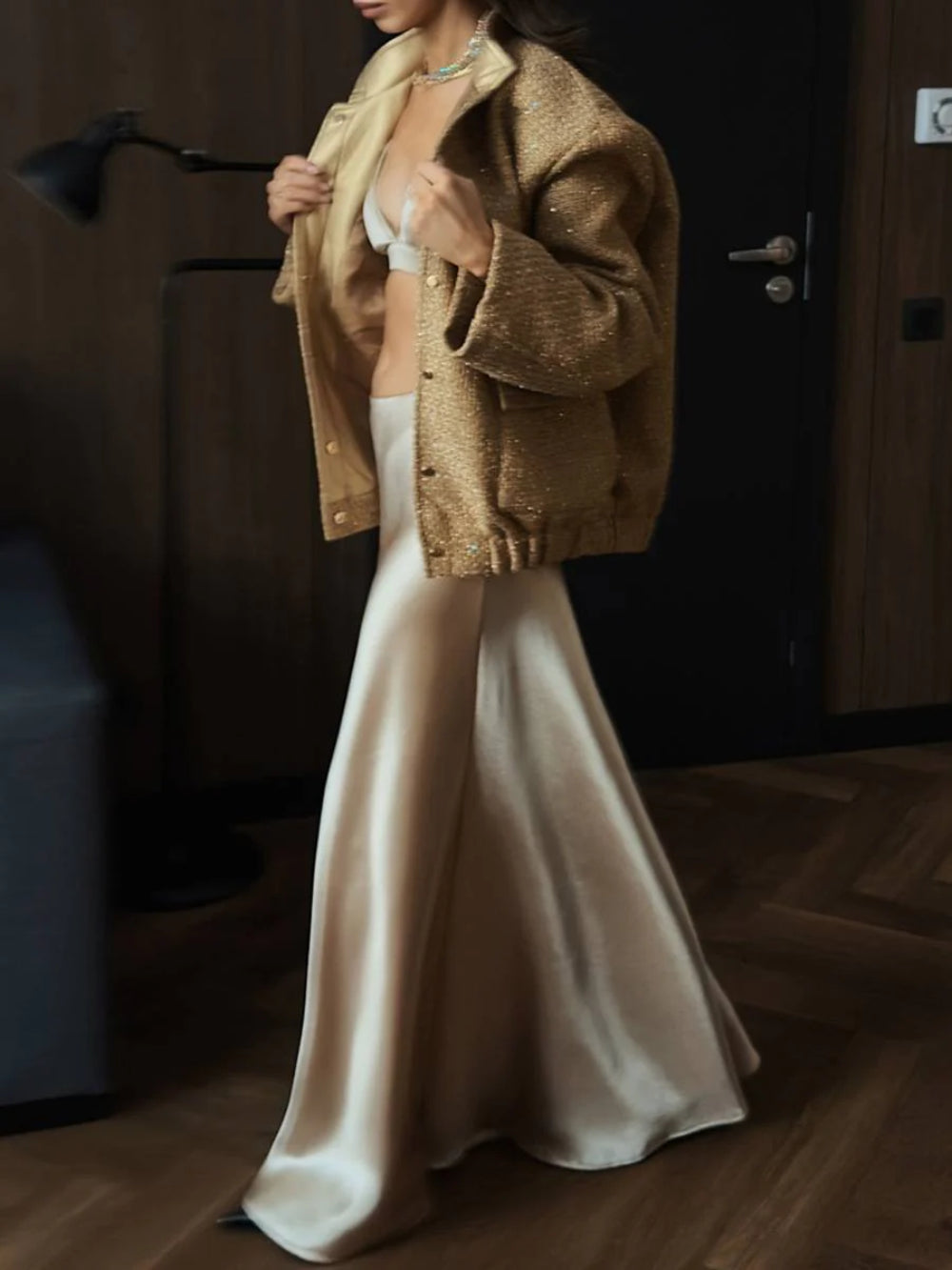 Metallic Gold Sequin Jacket