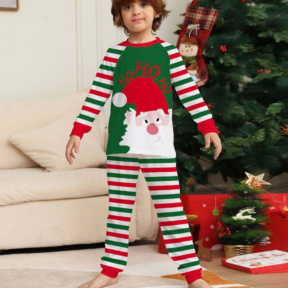 Family Matching Xmas Stripe Pajamas