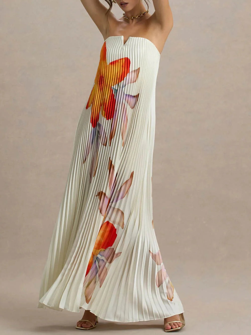 Floral Ruched Dress