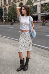 Low Waist Polka Dot Print Skirt