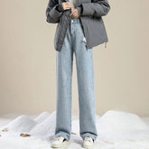 High Waist Fleece Jeans