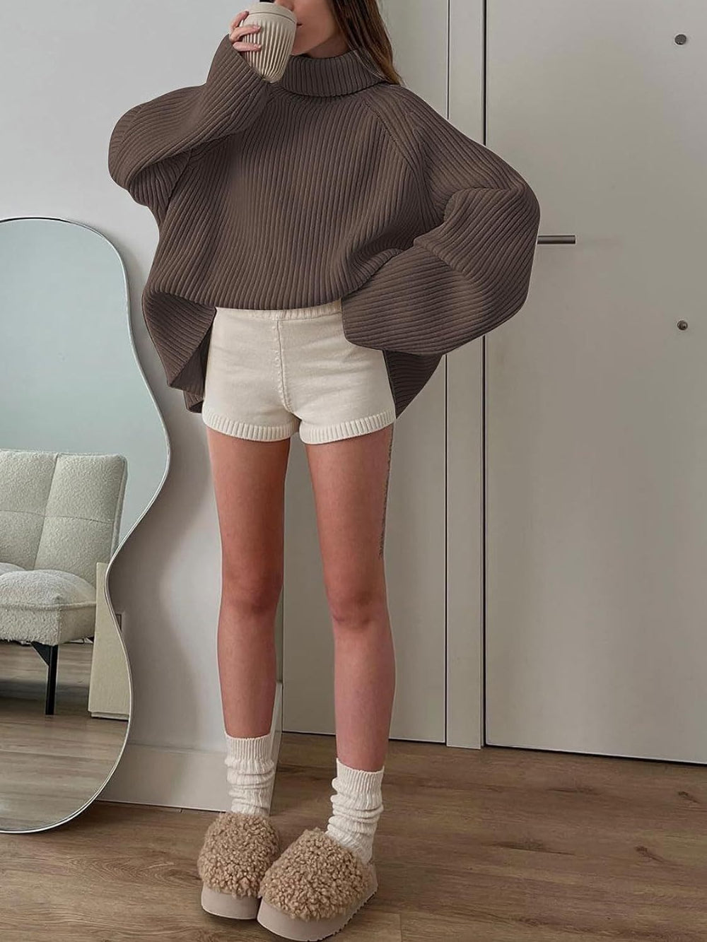Loose Fit Turtleneck Sweater