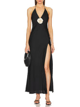 Sexy V-Neck Backless Chiffon Dress