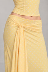Solid Backless Tie Mermaid Skirt Set