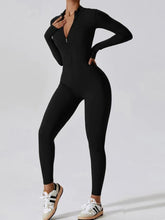 Long Sleeve Slim-Fit Stretch Yoga Jumpsuit
