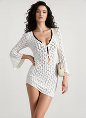 Sexy Sheer Knit Beach Boho Dress