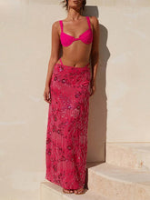 Beaded Sequined Long Skirt