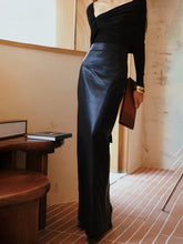 Black PU Leather High Waist Skirt