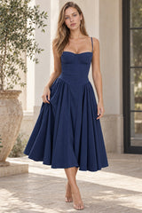Elegant Vintage Cami Bodycon Midi Dress