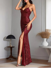 Vintage Sequin Evening Dress