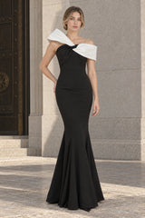 Asymmetric Off Stylish Shoulder Maxi Dress