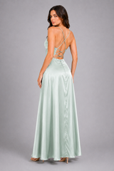 Elegant Spaghetti Strap Ruched Formal Dress