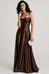 Sexy Cami Slim Fit Back Tie Long Prom Dress