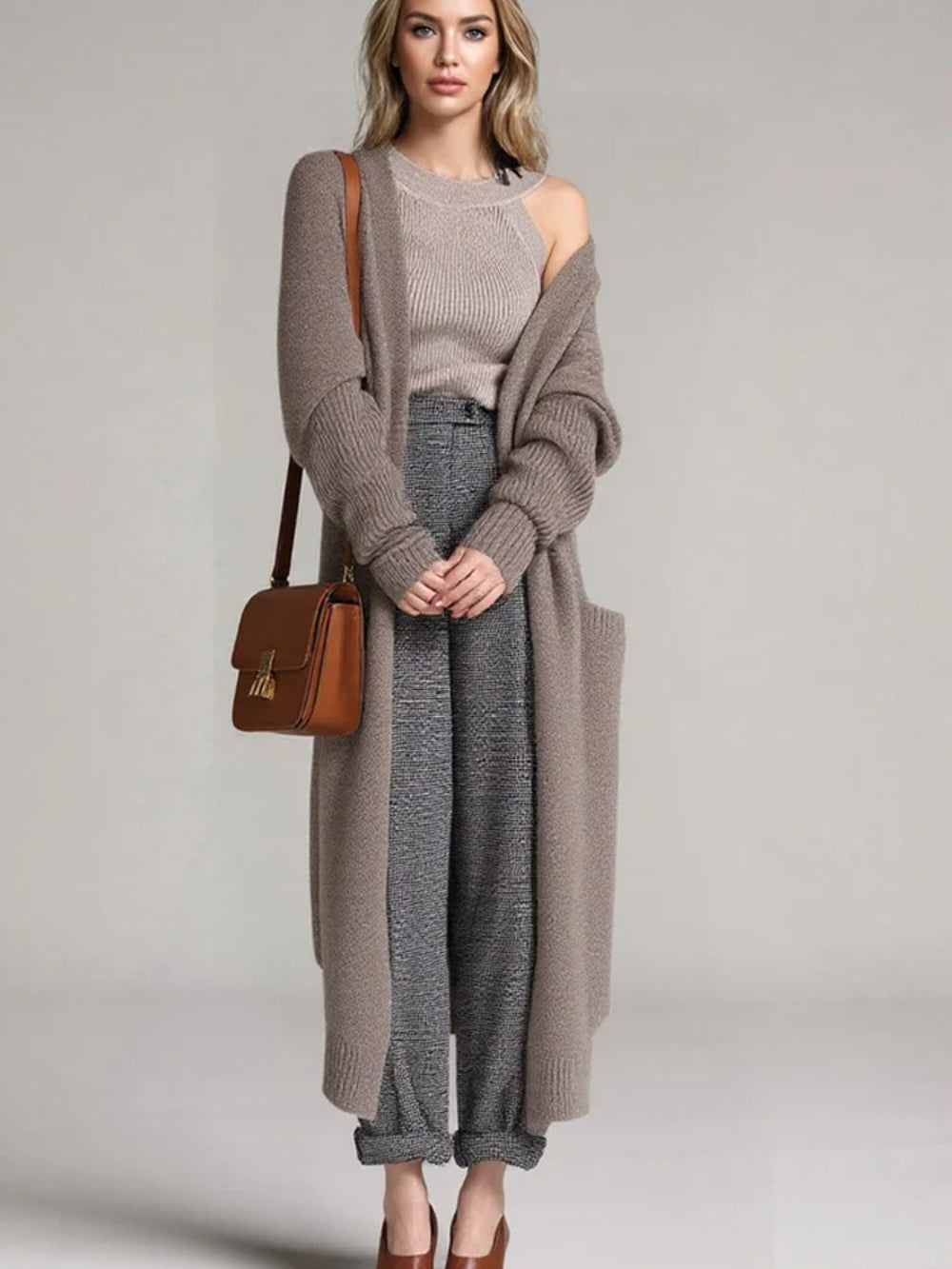 Thicken Knitted Long Cardigan