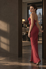 Solid Color Sexy Slim Beach Vacation Maxi Dress
