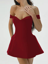 Elegant One-Shoulder Bow Detail Mini Dress
