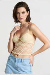 Lace Trim Slim Cami Top