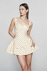 Polka Dot Square Neck Cami Mini Dress