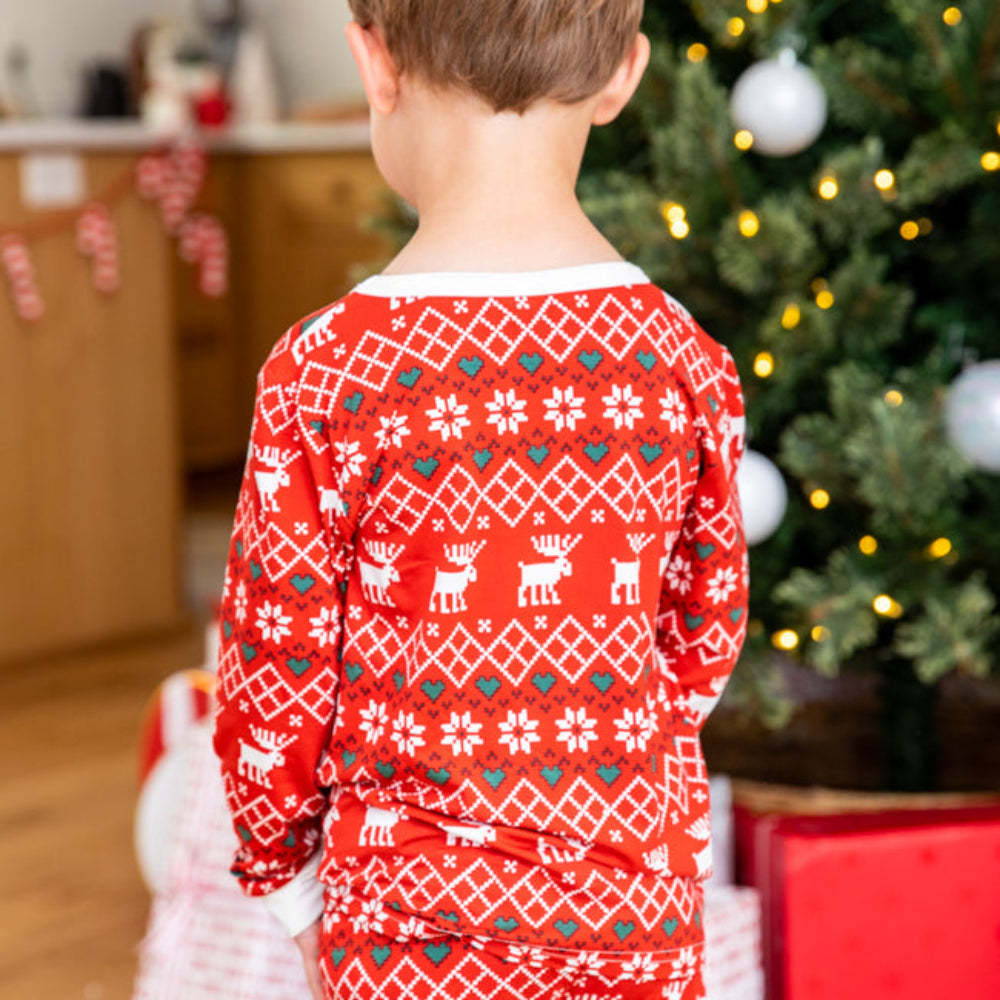 Elk Print Xmas Family Sleepwear